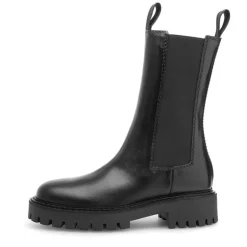 Angies Chelsea-støvler i læder Sort