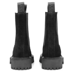 Ankelstøvler i ruskind til kvinder Sort