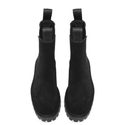 Ankelstøvler i ruskind til kvinder Sort