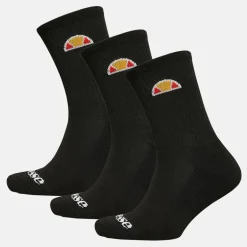 Børn Tre Par Crew Sokker Sort