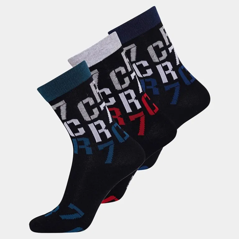 Børn Tre Par Sokker Sort/​Grå