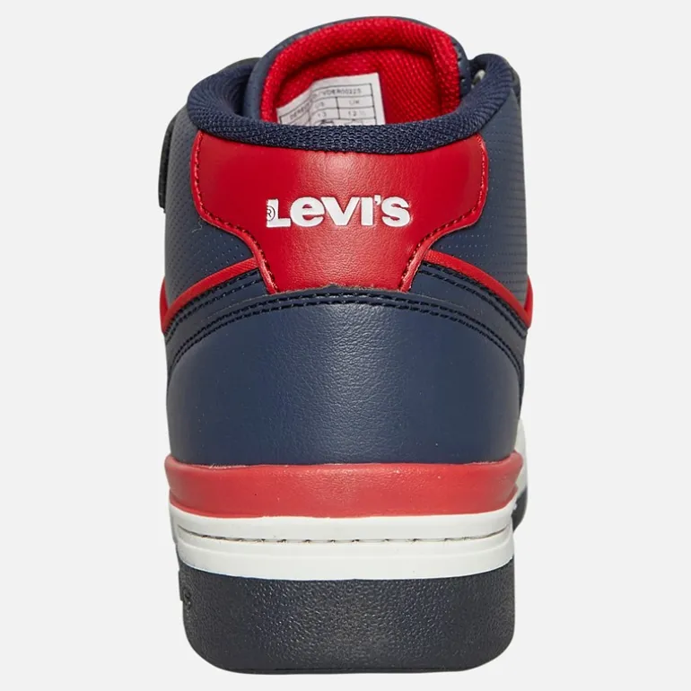 Børne Dereck Hi Top Sneakers Navy Rød 0290