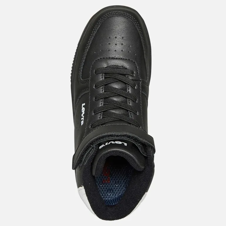 Børne Nye Union Hi Top Sneakers Sort Hvid 0008