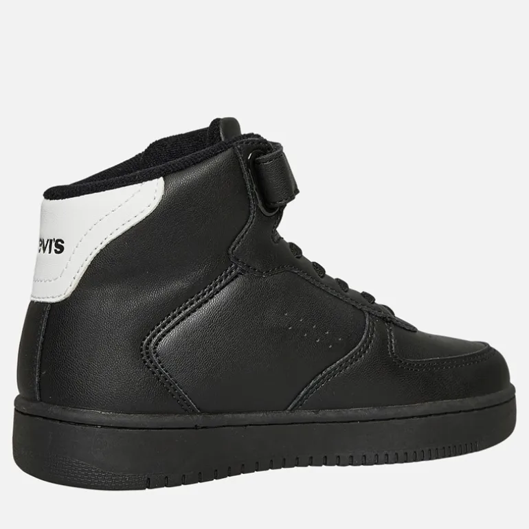 Børne Nye Union Hi Top Sneakers Sort Hvid 0008