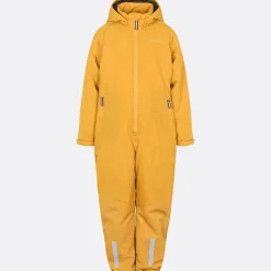 Børne vandtæt overtræksdragt Oxford snedragt sennepsgul