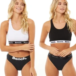 Dame Angelina To-pak BH'er Hvid/​Sort