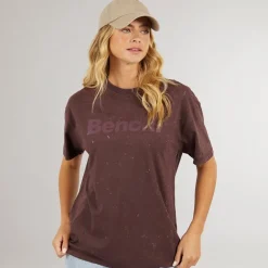 Dame Berlanne T-shirt Vasket Mauve Vin