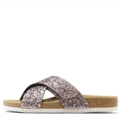Dame Bio X Velcro Sandaler Lys Rose Glitter