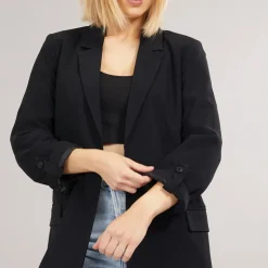 Dame Blazer Blanca Life 3/​4 Løstsiddende Sort