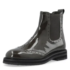 Dame Casbetty Brogue Chelsea Støvler Lak Coffee