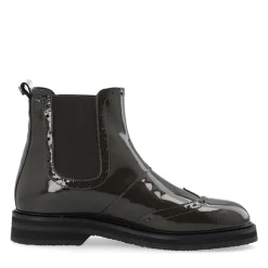 Dame Casbetty Brogue Chelsea Støvler Lak Coffee