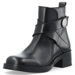 Dame Casjosefine Lynlås Støvler Læder Sort