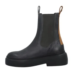 Dame Caskamma Chelsea støvler læder vegetabilsk garvet Grå