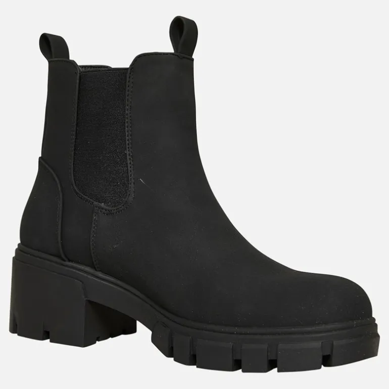 Dame Chelsea Støvler med Tyk Sål Sorte