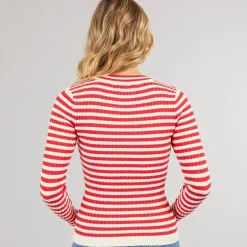 Dame Crista O Hals Strikket Sweater Lollipop