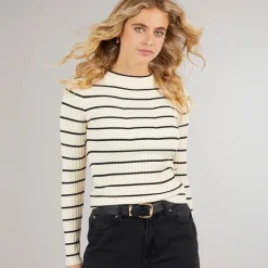 Dame Crista O Hals Strikket Sweater Birch
