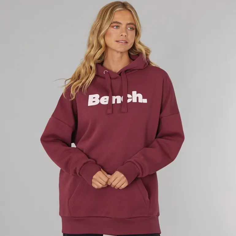 Dame Dayla Oversized Hættetrøje Burgundy
