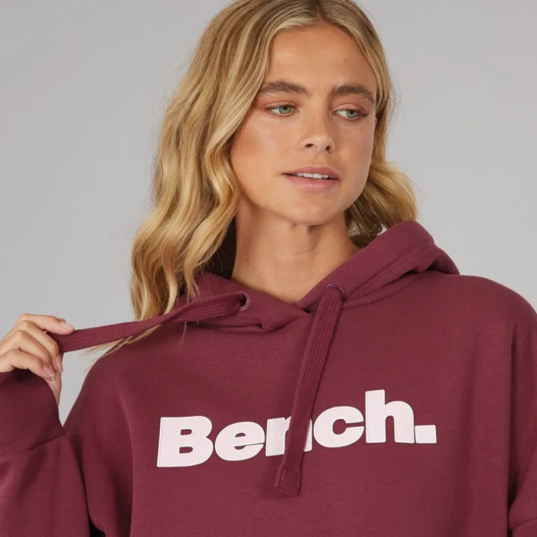 Dame Dayla Oversized Hættetrøje Burgundy