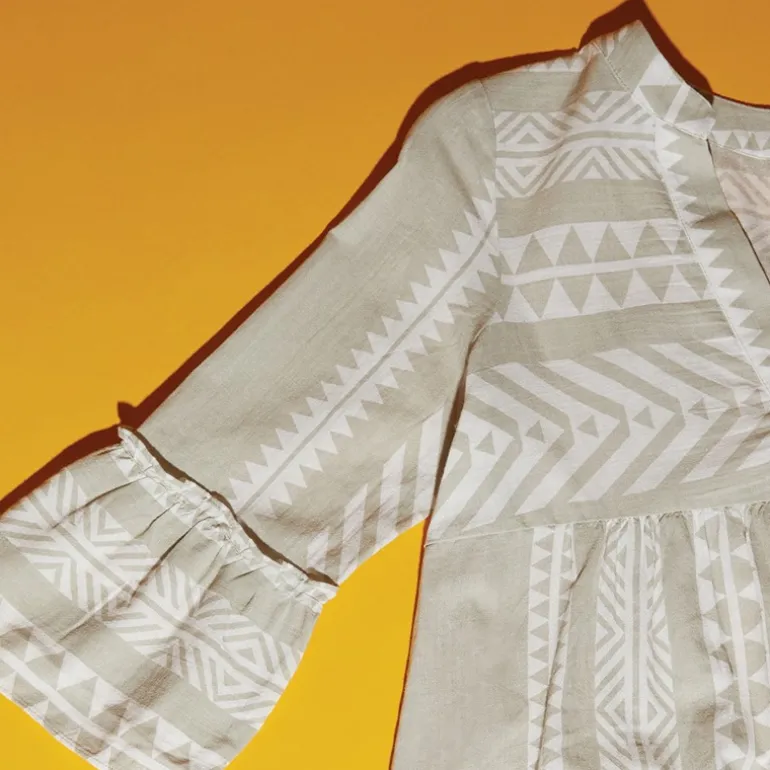 Dame Dicthe Tunika Sølv Lining Ibiza Sne Hvid