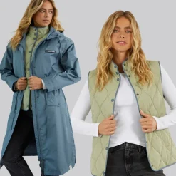 Dame Eskdale 2-I-1 Jakke Marineblå /​ Grøn