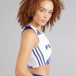 Dame FFA Frankrig Løbe Crop Top Hvid