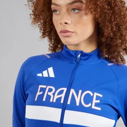 Dame FFR Frankrig Track Jakke Semi Lucid Blue