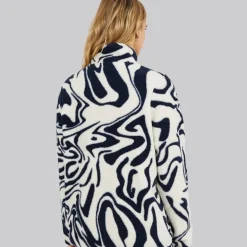 Dame Gorla Borg Fleece Vinter Hvid/​Navy Hvirvel