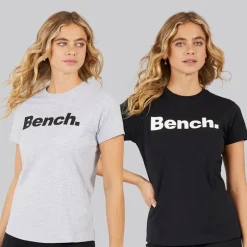 Dame Grammen T-shirts To-pak Sort/​Grå Melange