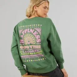 Dame Happiness Sweatshirts kakigrøn