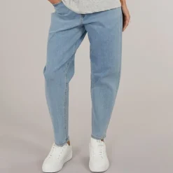 Dame Lisbon Høj Talje Mom Jeans Lyseblå Denim