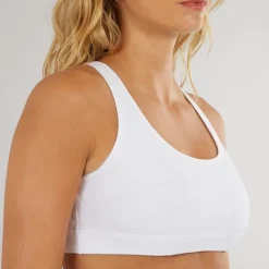 Dame Microterrot Monogram Racer Croptop Hvid