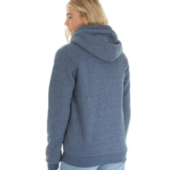 Dame Mintz Teddyforet Zip-gennem Trøje Marine Melange