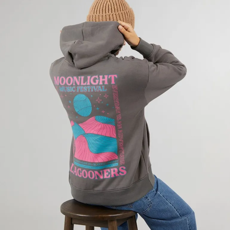 Dame Måneskin Hættetrøje Koksgrå