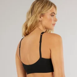 Dame Moderne Flex Lav Ryg Bralette Sort