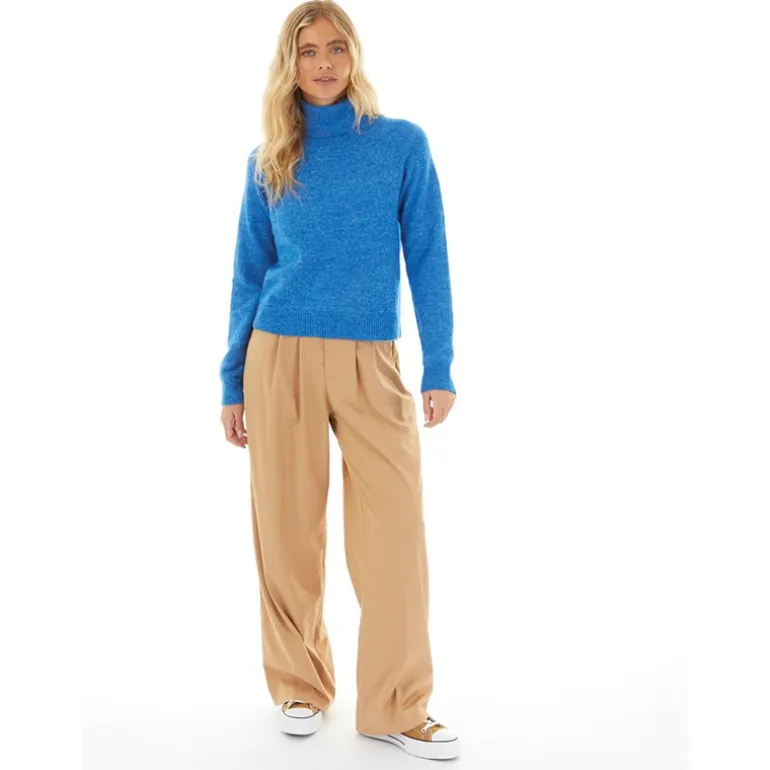 Dame Monnie Bukser med Vid Ben Beige