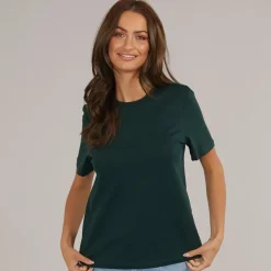 Dame Paulina Kort Ærme T-Shirt Pine Grove