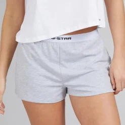 Dame pyjamas sæt Bright White/​Light Grey Marl