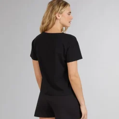 Dame pyjamas sæt Sort