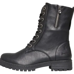 Dame Ruffle Støvler Sort Bronco