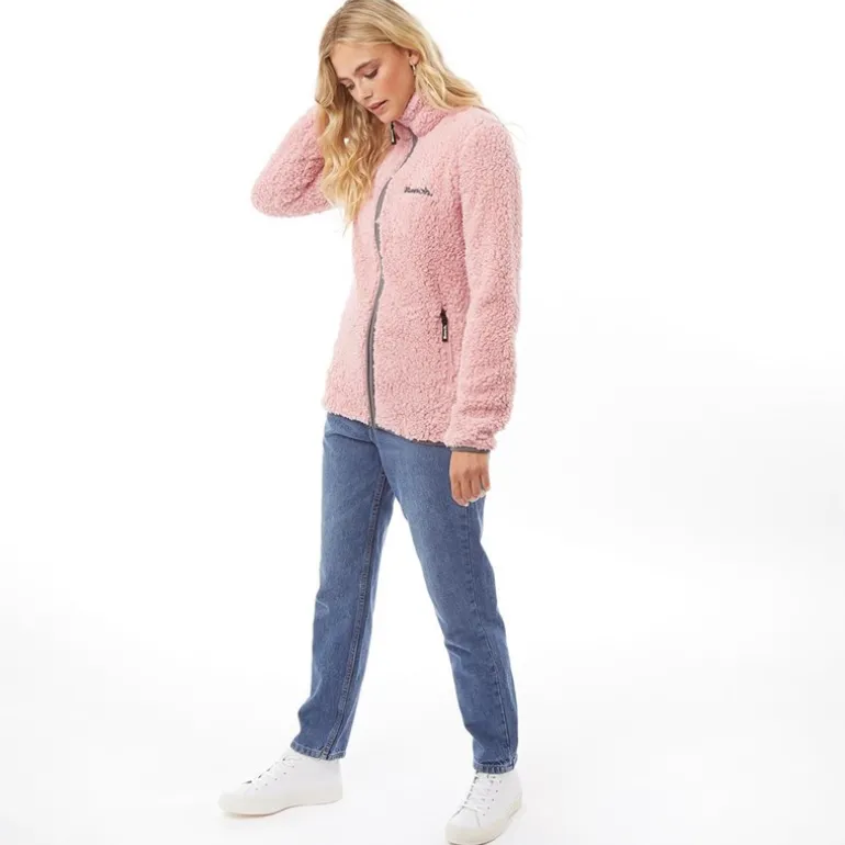 Dame Sherpa Fleece Jakke Pink