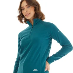 Dame Shiner 1/​2 lynlås Mikro Fleece Teal