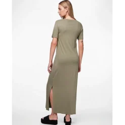 Dame Sofia Kortærmet Maxi Kjole Dyb Lichen Grøn