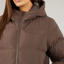 Dame Storm Cuff Kort Puffer Jakke Kaffe