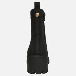 Dame Støvler Med Tykke Snørebånd Sort