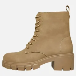 Dame Støvler med Tykke Snørebånd Stone