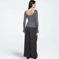 Dame Twusti Sweater 960M Grey Melange