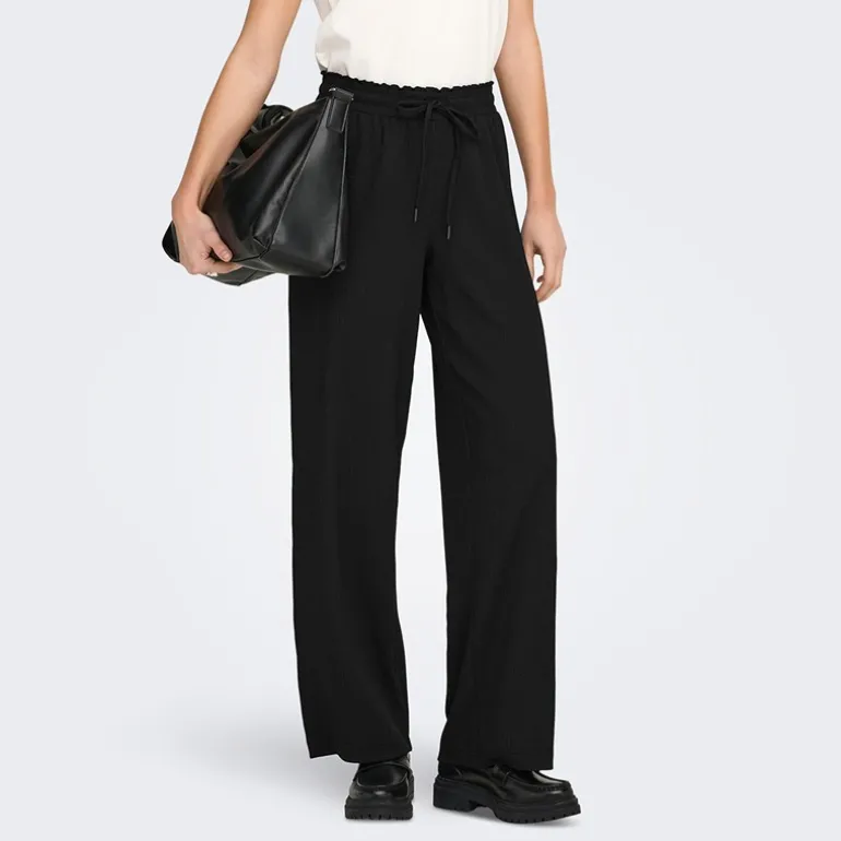 Dame vide ben bukser Sort