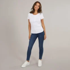 Dame Vienna Skinny Jeans Mørk Blå Denim
