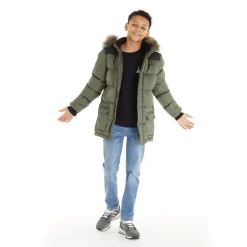 Drenge Axel Paddet Parka Khaki