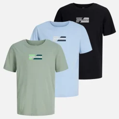 Drenge Corp Tre Pak T shirts Cashmere Blue